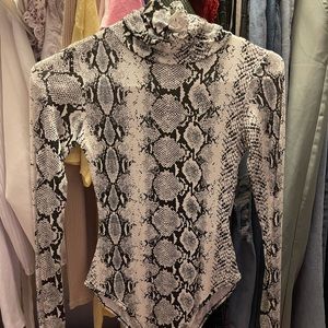 Snake print bodysuit